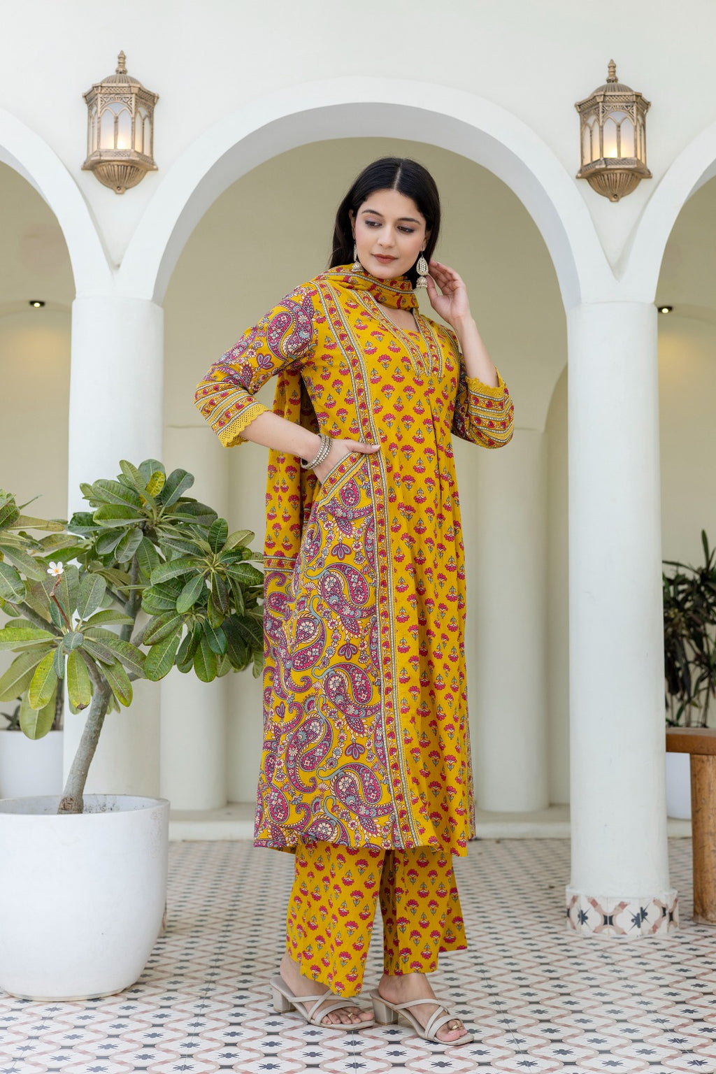 Basant yellow Kurta set