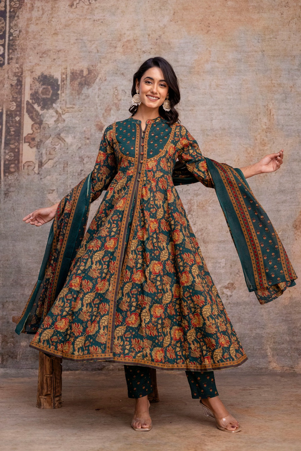 Rajrani- The Veda Teal Set