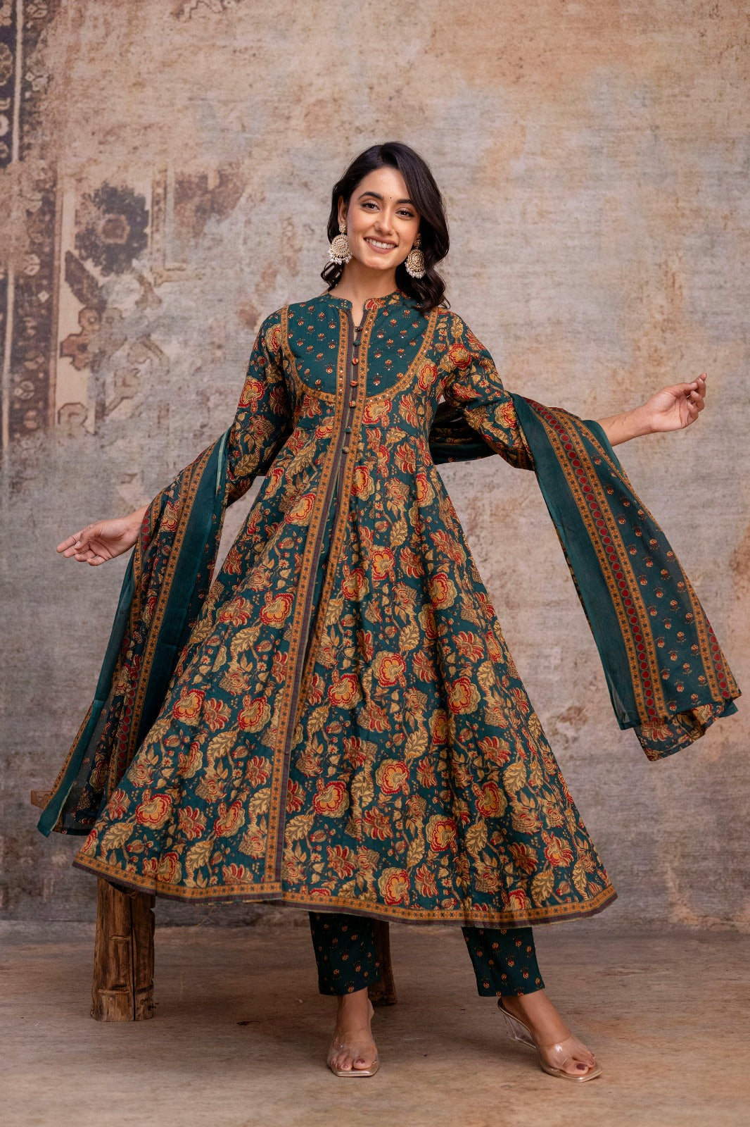 Rajrani- The Veda Teal Set